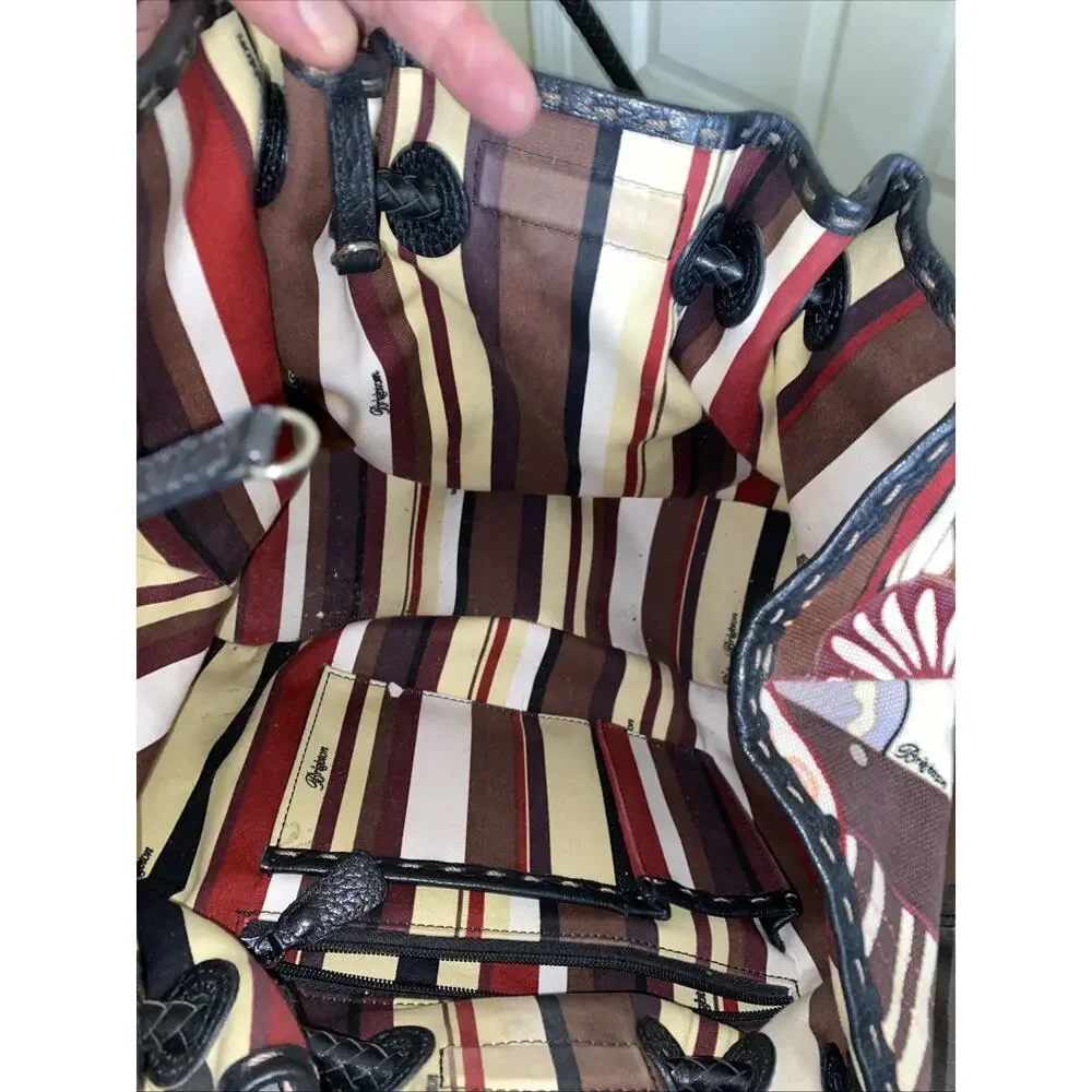 Vintage Brighton Cinch Shoulder Bag Double Wrapped Handles